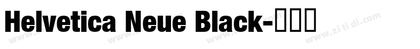 Helvetica Neue Black字体转换